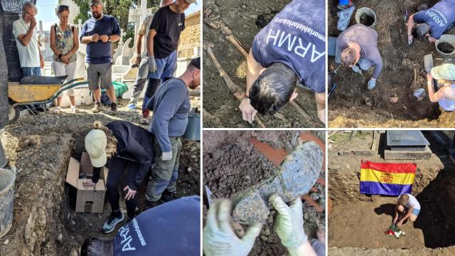 Imagen de la búsqueda en Mansilla de las Mulas (León) de cuatro republicanos víctimas del franquismo