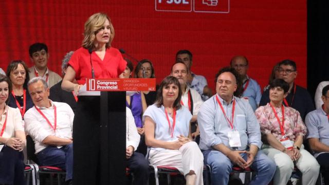 Pilar Alegría, en el Congreso Provincial del PSOE de Zaragoza