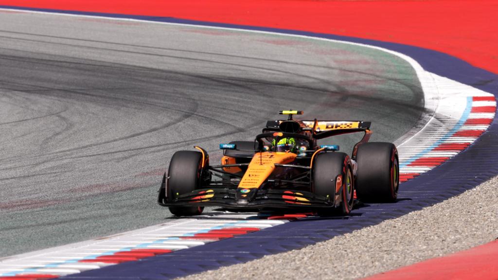Lando Norris durante la clasificación del GP de Austria.