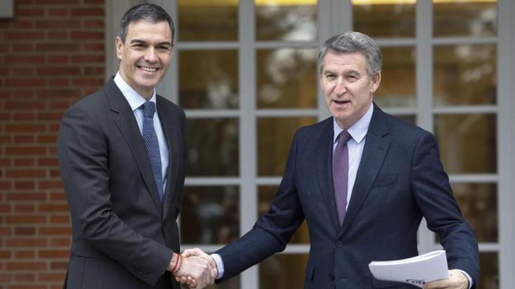 Sánchez y Feijóo, el pasado mes de marzo durante su última reunión en Moncloa.