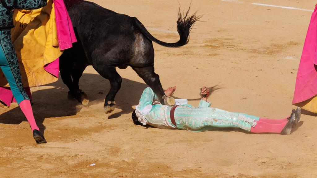 El torero David Galván sufre una cogida en la plaza de toros de Soria y es trasladado al hospital