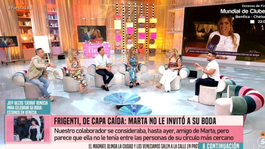 Colaboradores en plató.