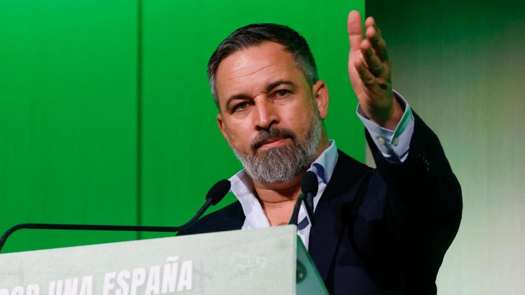 Santiago Abascal, durante la clausura de la Asamblea General de Vox, en Madrid, el pasado mes de junio.