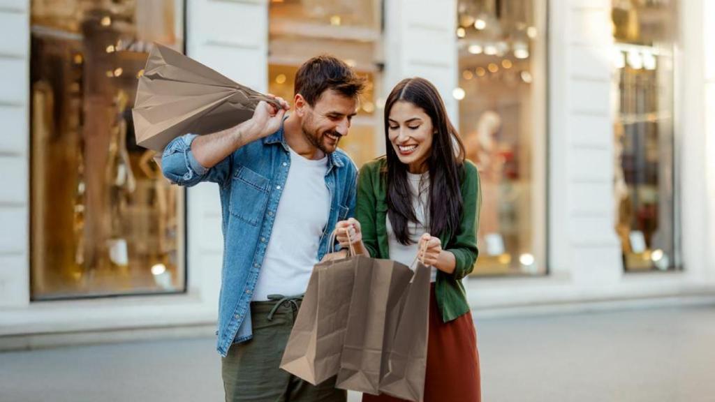 Una pareja de compras.