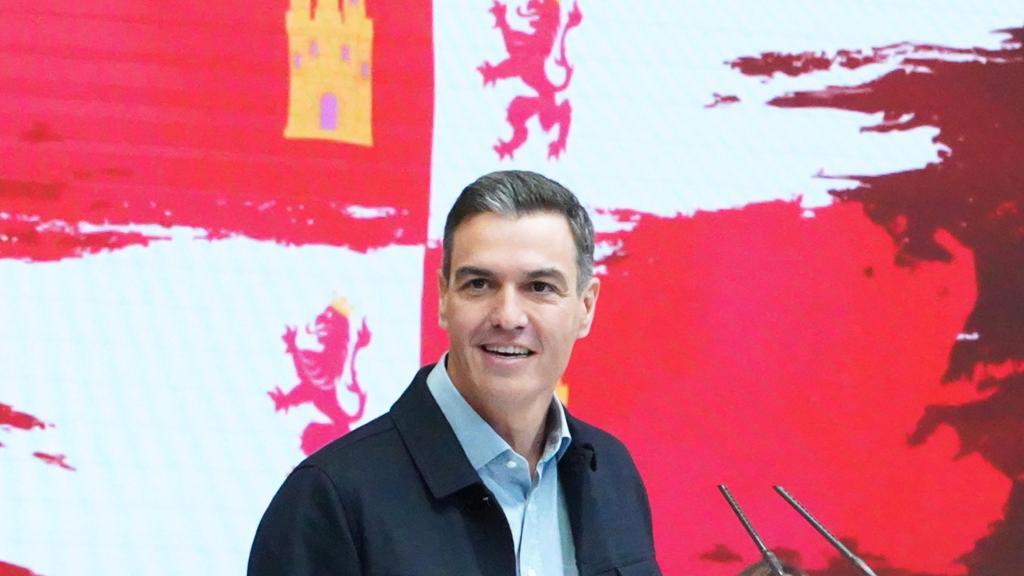 El presidente del Gobierno y secretario general del PSOE, Pedro Sánchez, en un acto en León