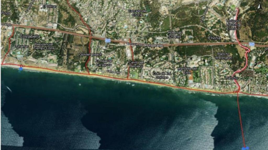 Trazado del colector.