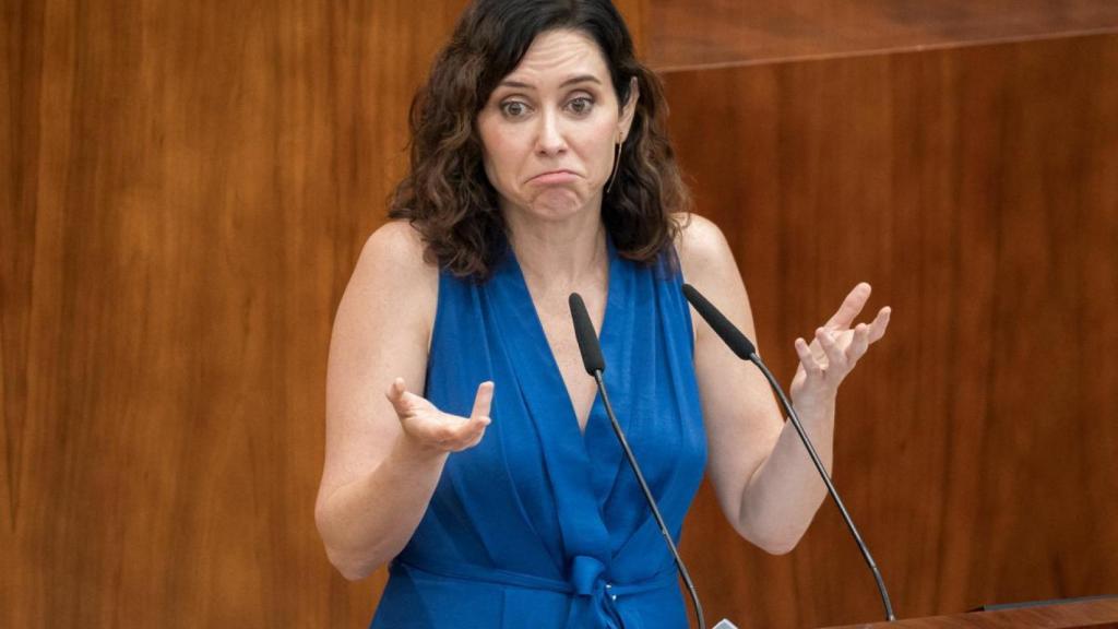 Isabel Díaz Ayuso durante un pleno de la Asamblea de Madrid.