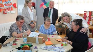 La vicepresidenta y consejera de Familia e Igualdad de Oportunidades, Isabel Blanco, durante una visita a la Fundación San Cebrián en Palencia