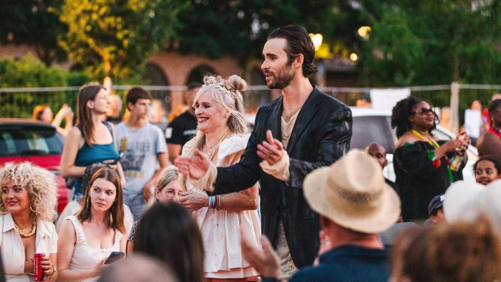 María Lafuente y Benjamin Demarquilly, al final del desfile.