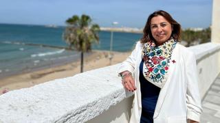 Rosario García Palacios, presidenta de Cruz Roja Andalucía, en Cádiz capital.