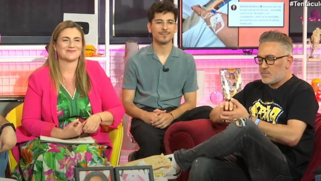 Carlota Corredera, Arnau Martínez y Kiko Hernández en 'Tentáculos'.