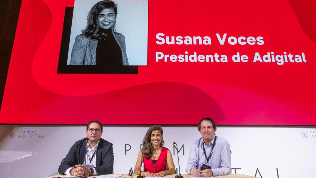 La nueva dirección de Adigital, con César Tello y Susana Voces.
