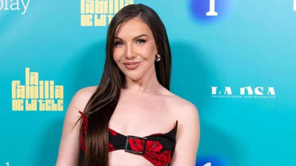 Inés Hernand en la presentación de 'La familia de la tele'.