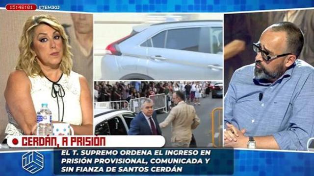 Susana Díaz estalla contra Santos Cerdán en 'Todo es mentira'.