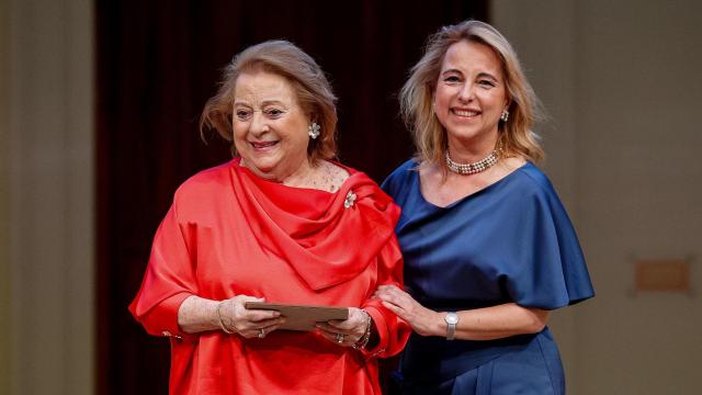 La empresaria María Rosa Bonet tras recibir uno de los galardones entregados en la IV edición de los Premios Valor Añadido el 30 de junio en la Fundación BBVA, en Madrid.