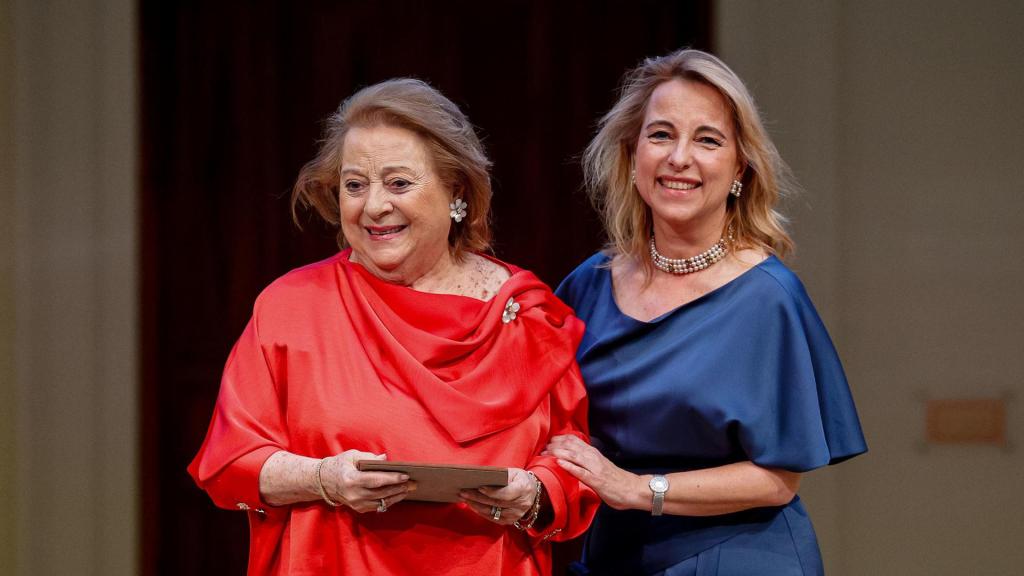 La empresaria María Rosa Bonet tras recibir uno de los galardones entregados en la IV edición de los Premios Valor Añadido el 30 de junio en la Fundación BBVA, en Madrid.
