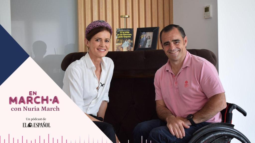 Nuria March, con el invitado de su pódcast esta semana.