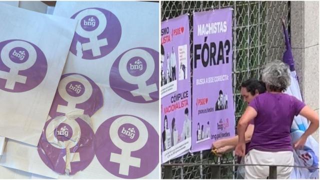 Protestas frente a la sede del PP de Santiago.