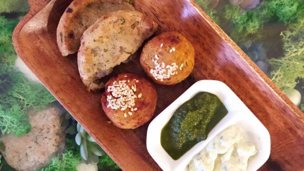 Uno de los platos del restaurante, de origen vegetal.