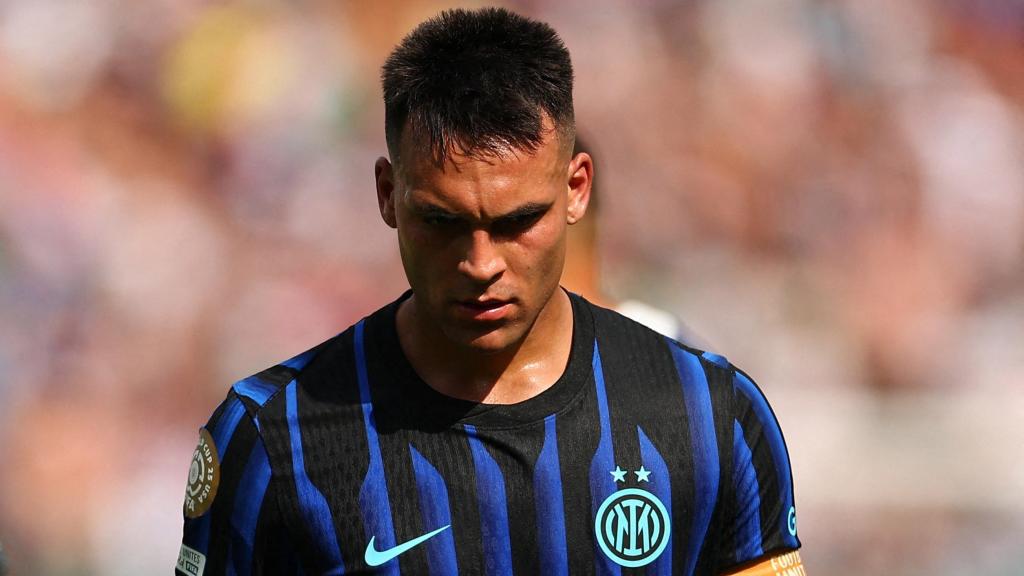 Lautaro Martínez, serio tras la derrota ante Fluminense.