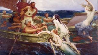 Herbert James Draper: 'Ulises y las sirenas' (1910), cuadro que representa uno de los pasajes más conocidos de la 'Odisea'.