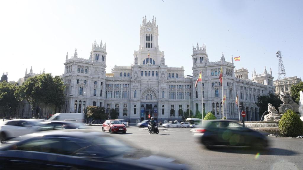Imagen de archivo de conductores en Cibeles