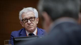 Javier Machi, durante su intervención en la comisión de la dana. José Cuéllar / Corts Valencianes