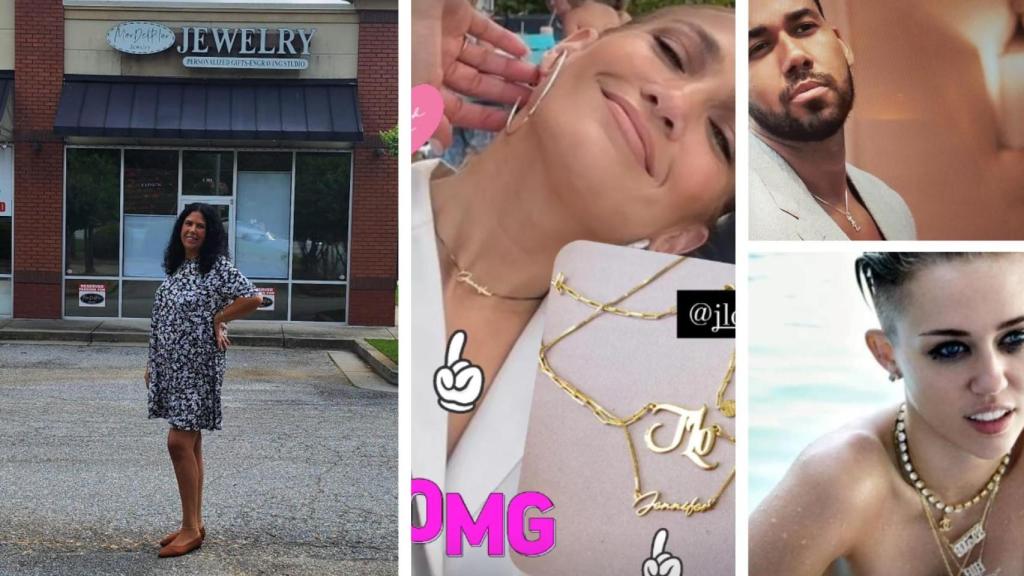 Una imagen de los famosos que han llevado sus collares y Pilar.