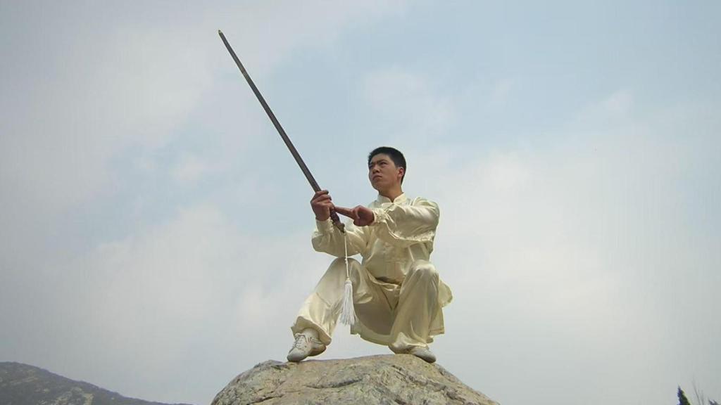 El maestro Xiaolong en una postura de combate.