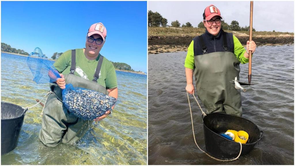 María Fontán, mariscadora de la cofradía de O Grove (Pontevedra)
