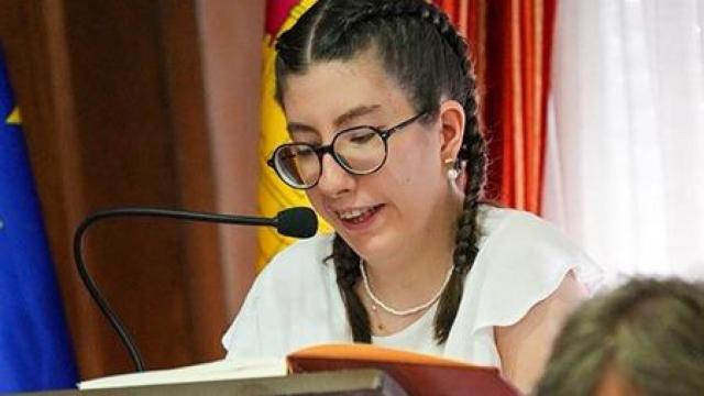 Celia Durán durante su toma de posesión.