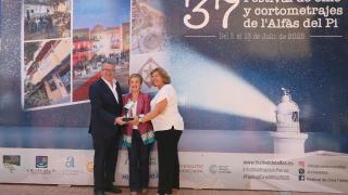 Toni Pérez, Marián Cano y Mayte García en la presentación de la nueva edición del festival de l'Alfàs.