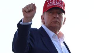 El presidente de EEUU en su llegada a Florida.
