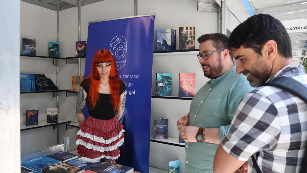 Xabier P. Igrexas y Filipe Abalde con Blanca Trigo