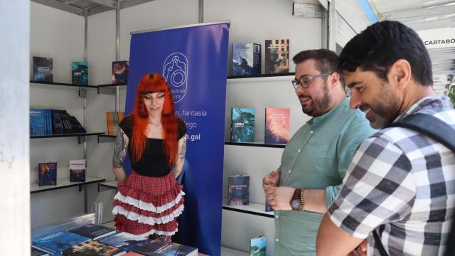 Xabier P. Igrexas y Filipe Abalde con Blanca Trigo