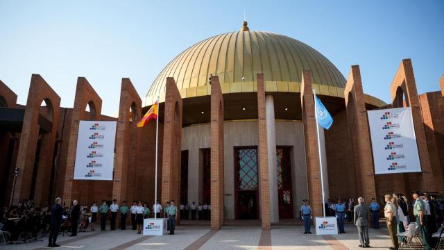 FIBES, sede de la cumbre del ONU, durante la ceremonia del izado de la bandera.