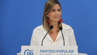 Carolina Agudo, secretario general del PSOE CLM en rueda de prensa.
