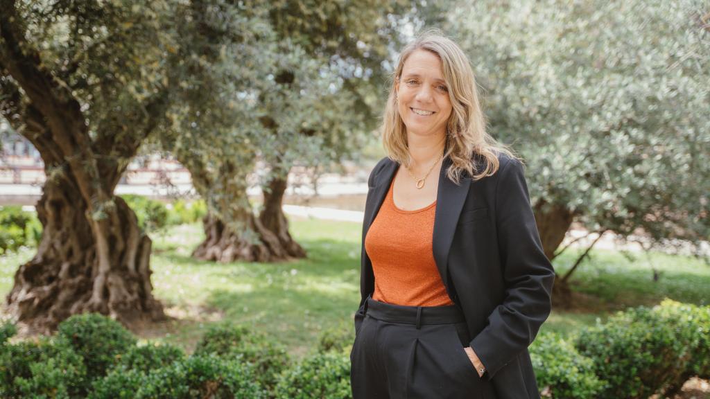 La presidenta de CEPYME posando durante la entrevista.