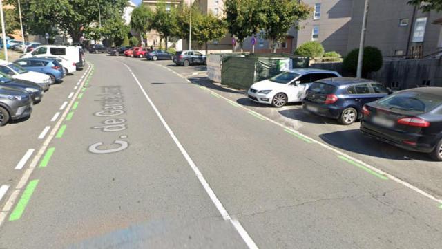 Rúa García Lorca, en Santiago.