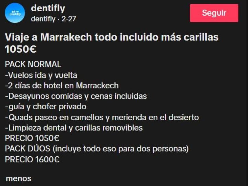 Dentifly ofrece llevarle a Marrakech para obtener una sonrisa perfecta