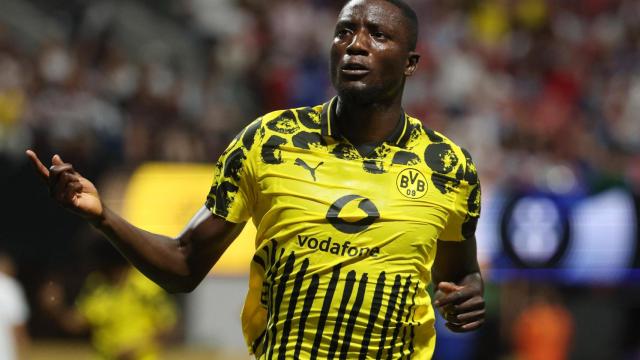 Serhou Guirassy celebra su gol ante Rayados de Monterrey