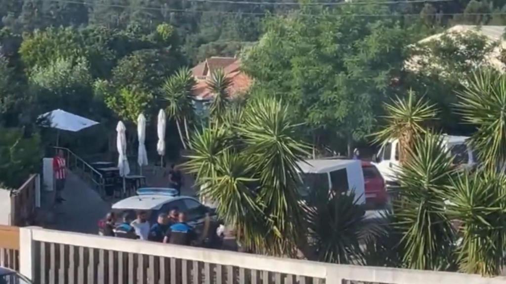 Imagen de una pelea multitudinaria en Ribeira (A Coruña).