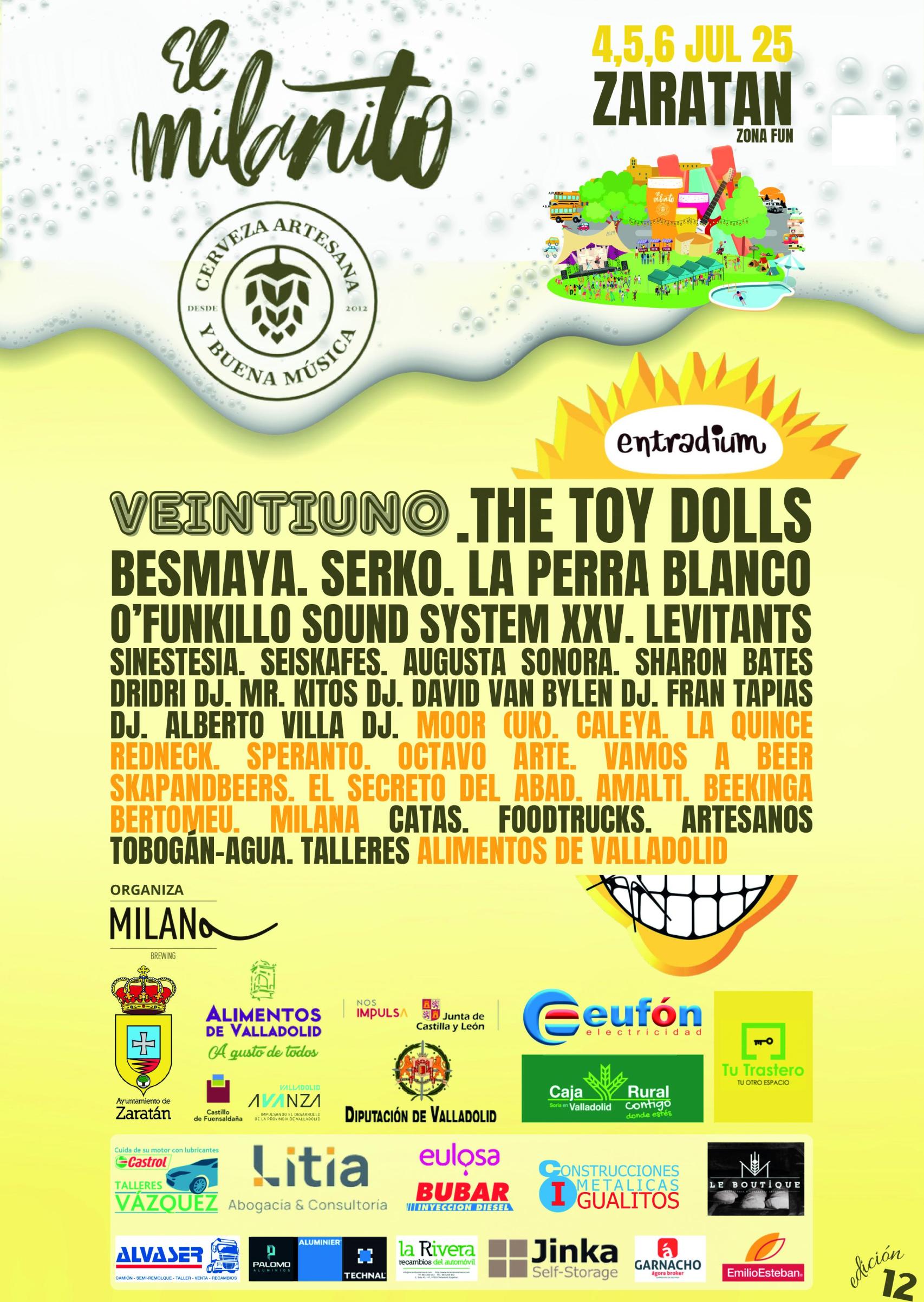 Cartel del festival El Milanito Original 2025 en Zaratán