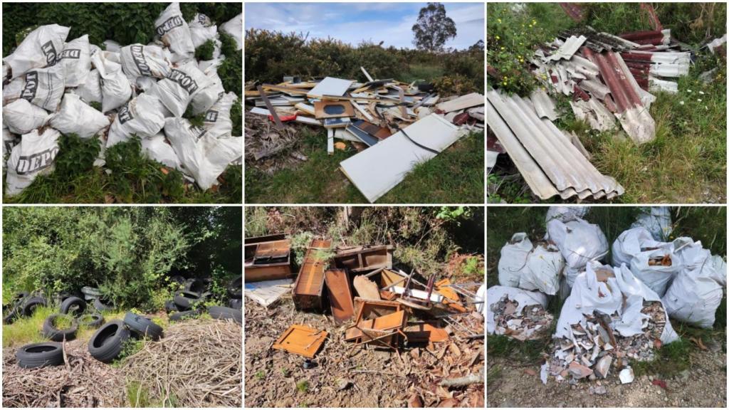 Imágenes de los vertidos ilegales en Mougá.