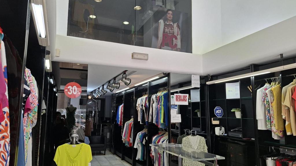 Interior de la tienda.