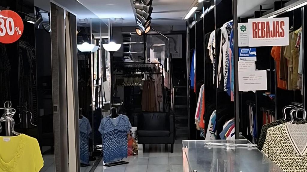 Interior de la tienda.