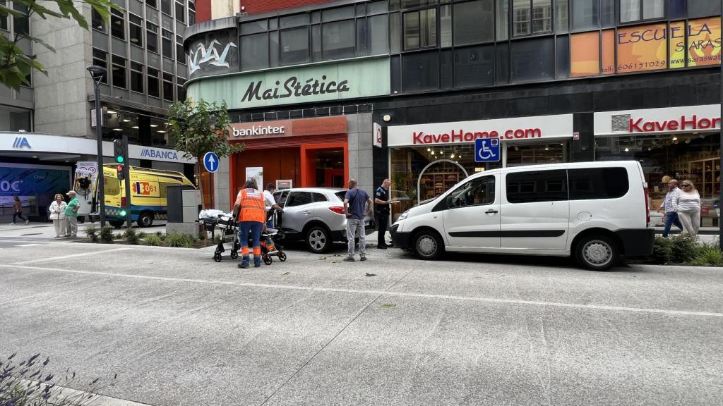 Imagen del accidente en San Andrés, en A Coruña.