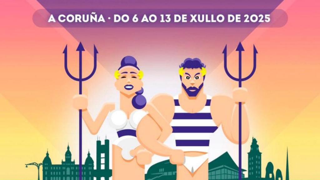 Cartel del Atlantic Pride 2025 de A Coruña