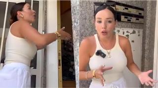 Se enfrenta a los okupas en la puerta del domicilio.