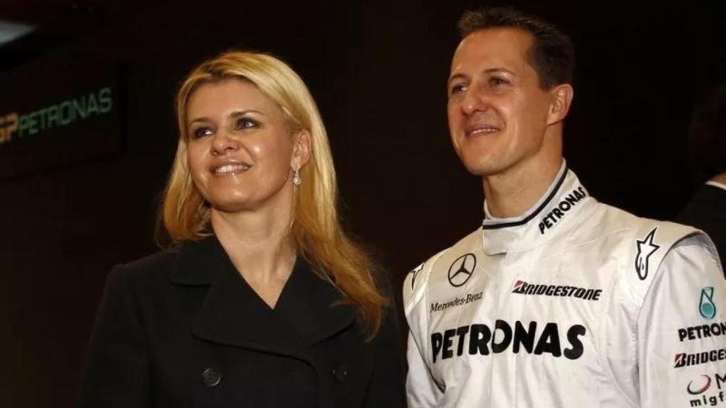 Michael Schumacher, junto a su esposa Corinna en su etapa en Mercedes AMG F1